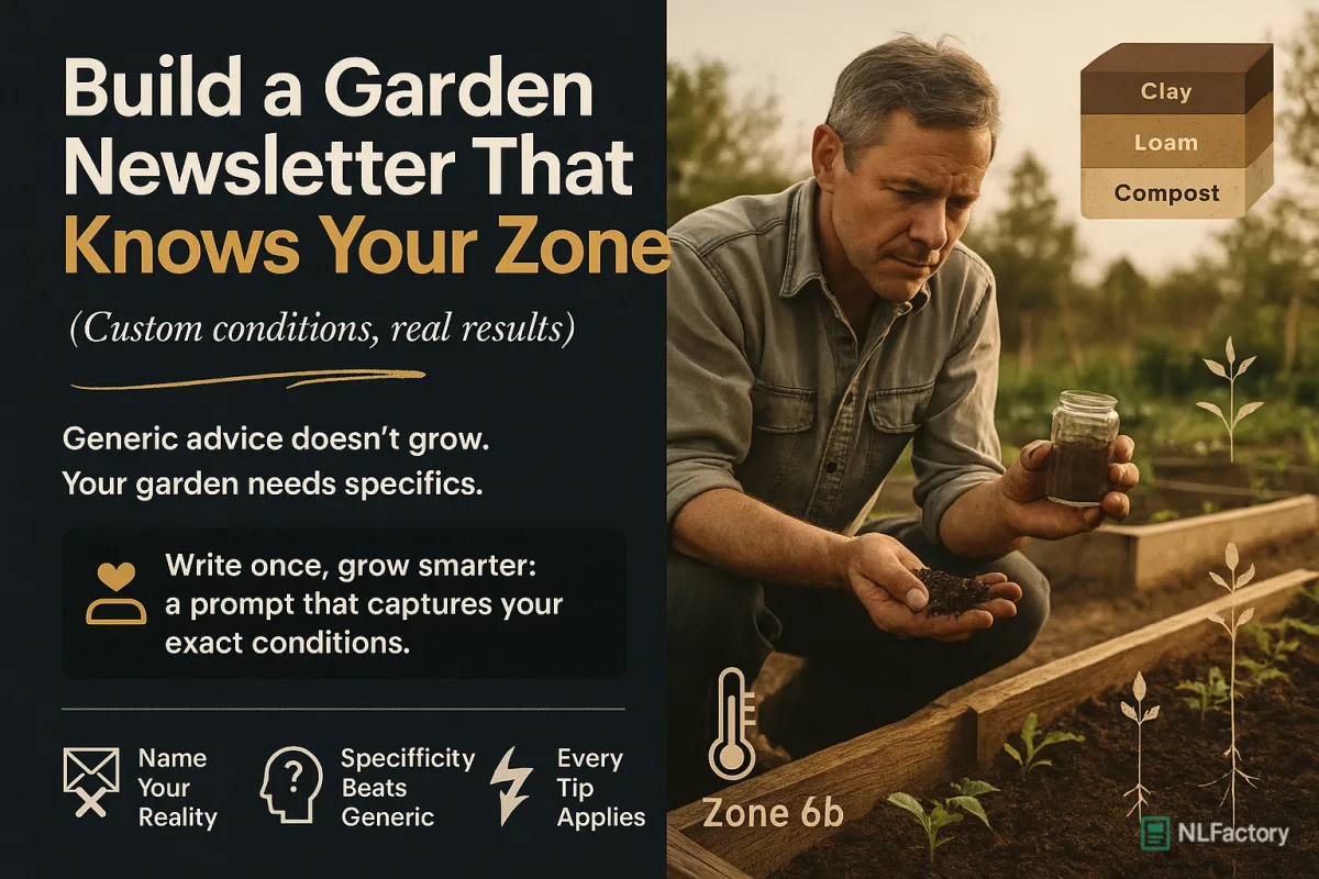 Build a Garden Newsletter That Knows Your Zone and Soil