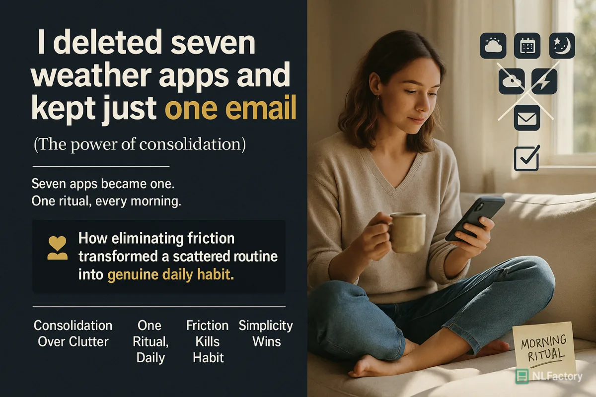 I deleted seven weather apps and kept just one email