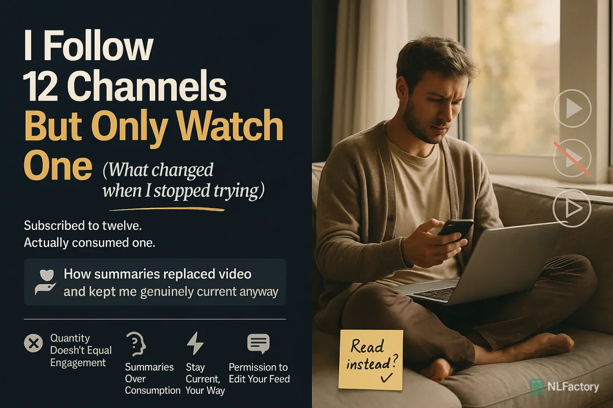 I Follow 12 Channels But Only Watch One. Here's What Changed