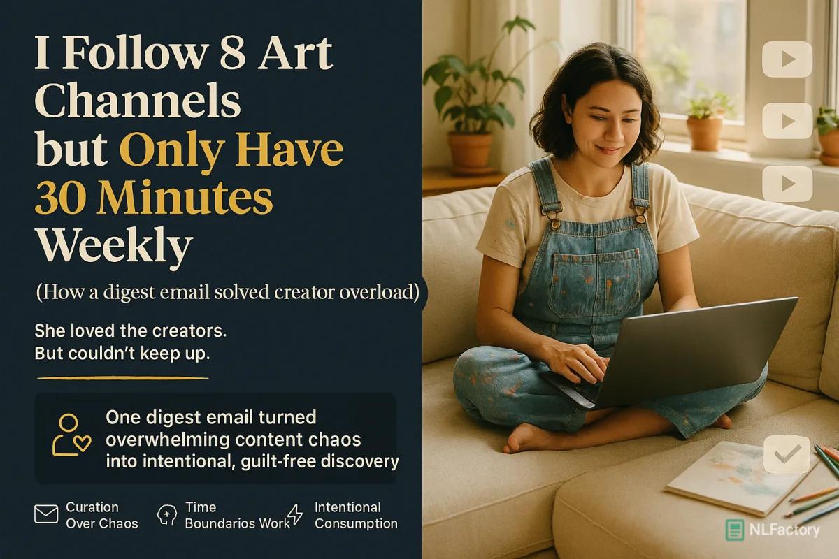 I Follow 8 Art Channels but Only Have 30 Minutes Weekly