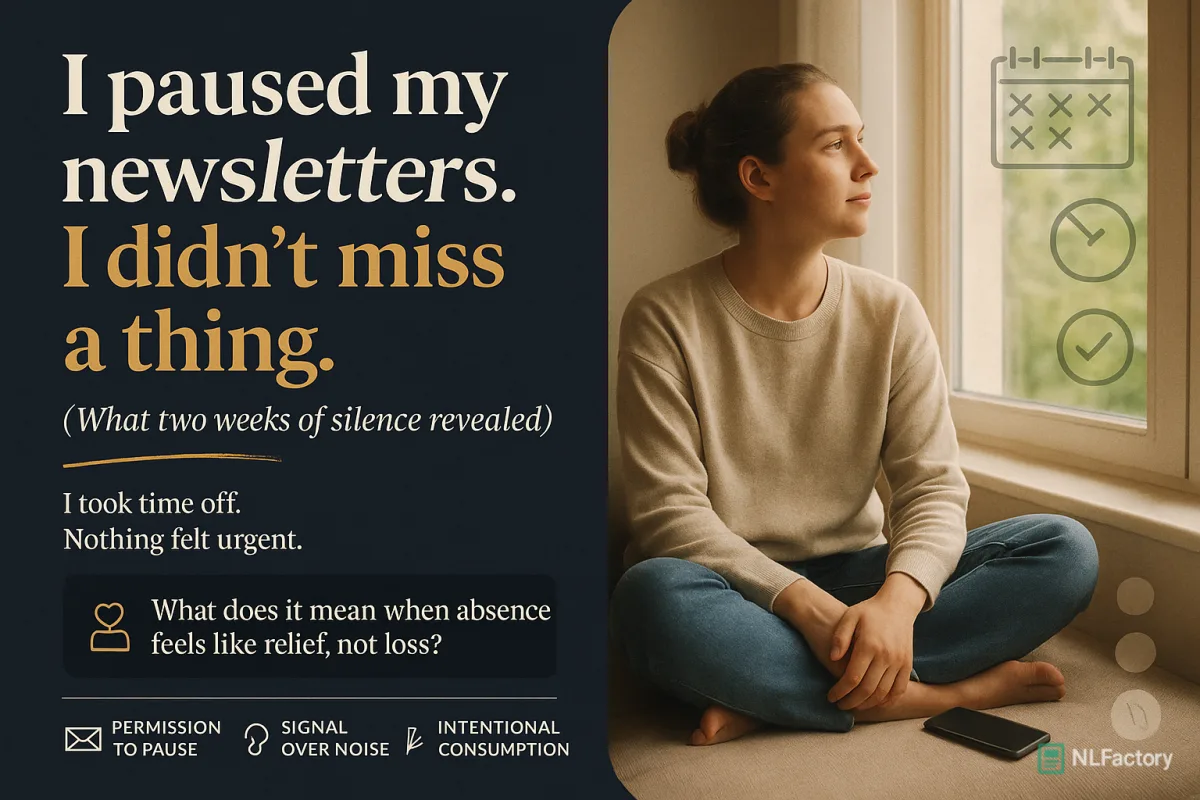I paused my newsletters. I didn't miss a thing.