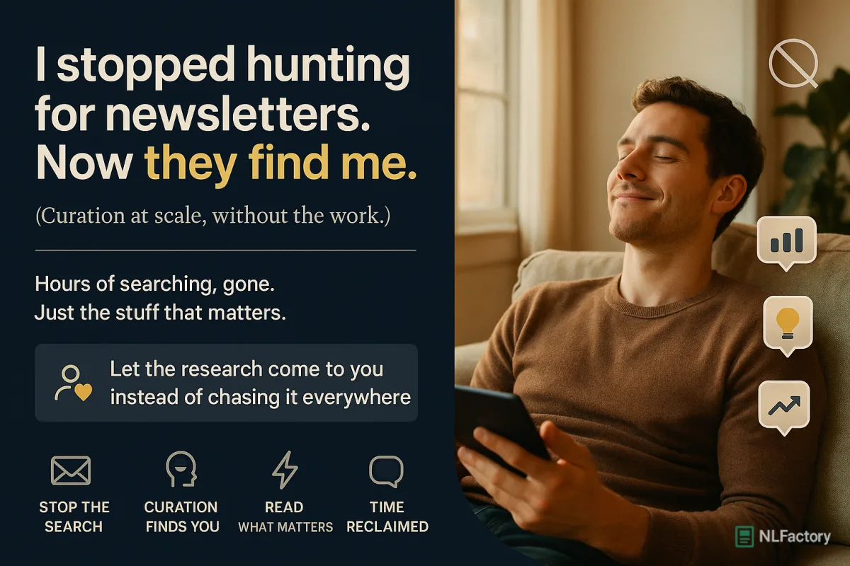 I stopped hunting for newsletters. Now they find me.