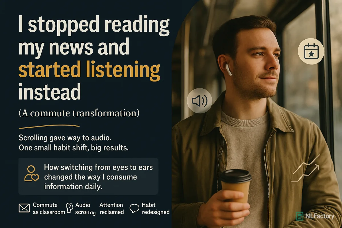 I stopped reading my news and started listening instead